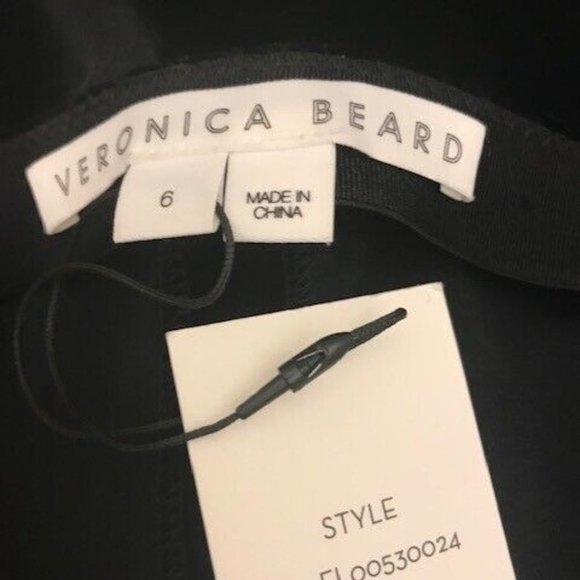VERONICA BEARD Midi Skirt Herst Black Velvet Rushed Size 6 New Tag $495 - Picture 6 of 7